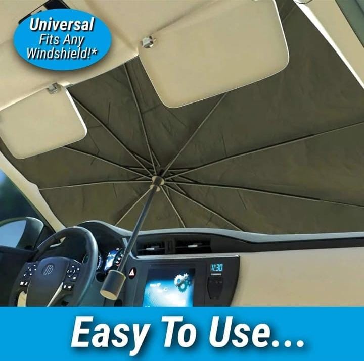 Car sunshade retractable sunscreen heat insulation front windshield parasol Umbrella