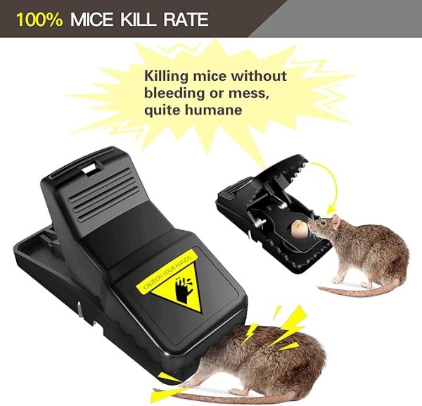 Automatic Spring Reusable  Black Rat Mice Mouse Trap